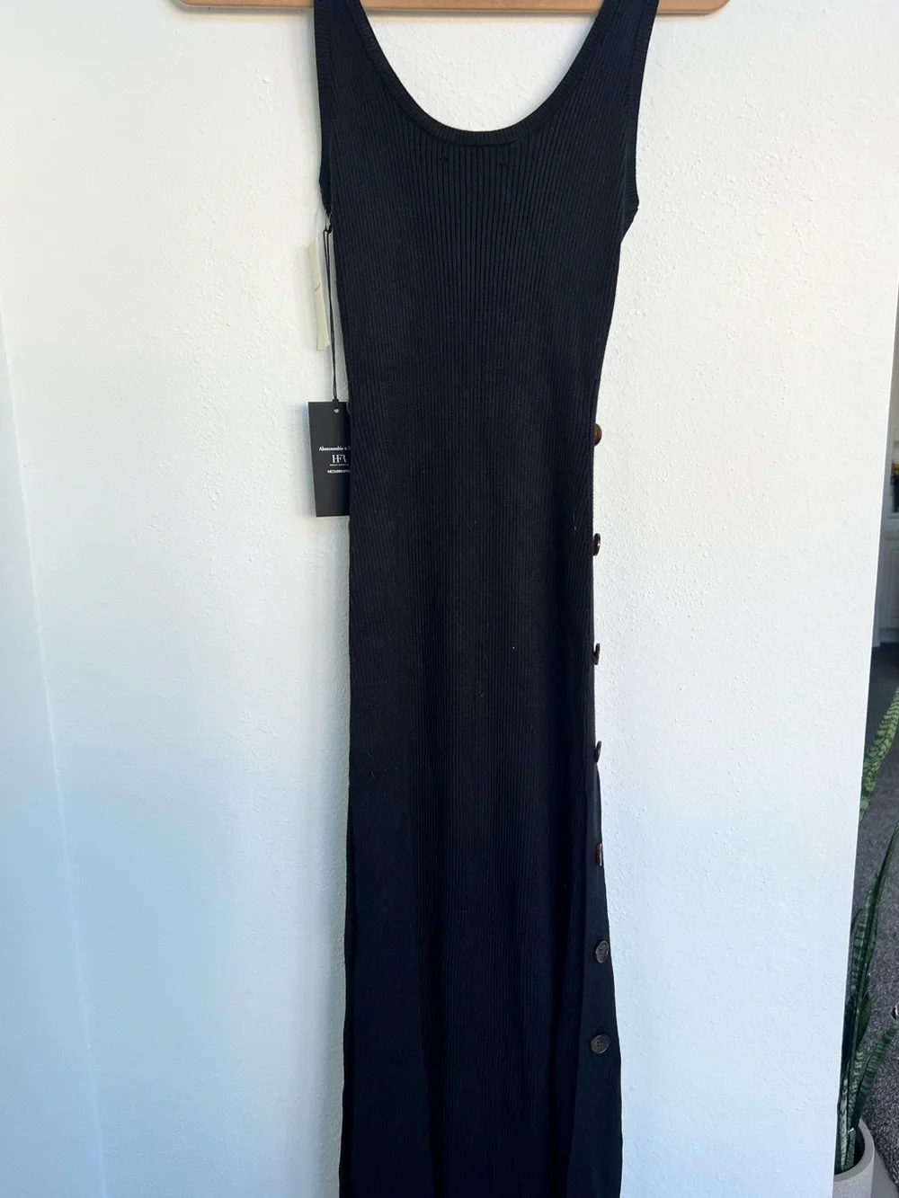 A&F Black Scoopneck Maxi Sweater Dress